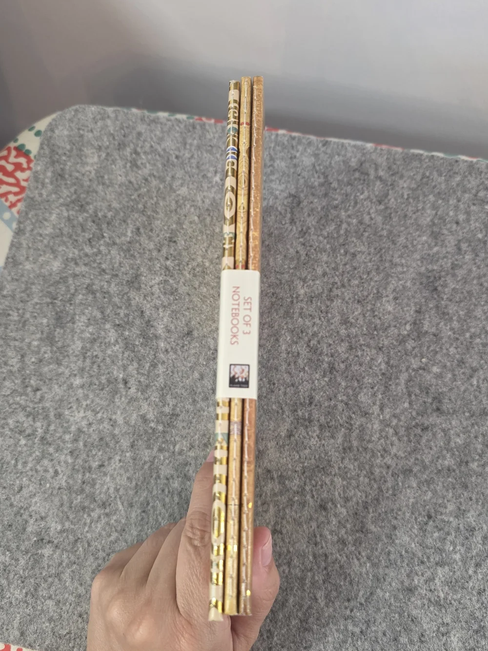 Gustav Klimt Set of 3 Gold Notebooks